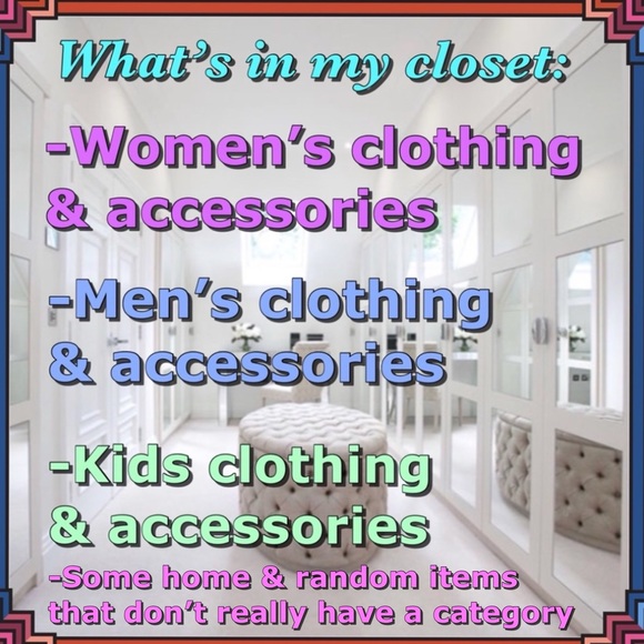 Other - Shipping information and introduction to my closet